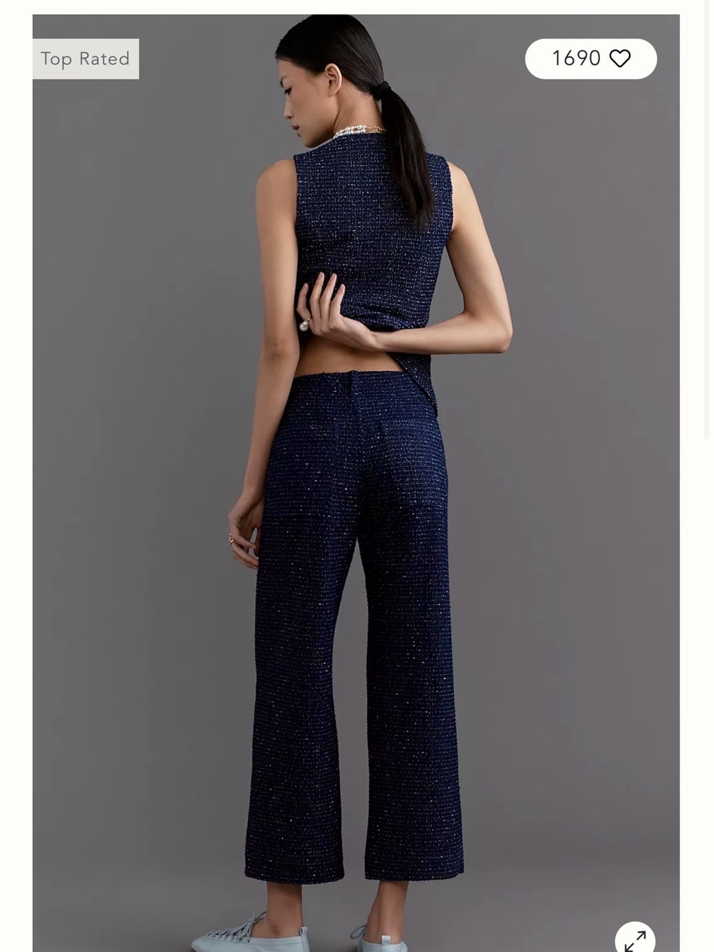 NWT Anthropologie Maeve Colette Wide Leg Cropped Pants - Picture 3 of 7